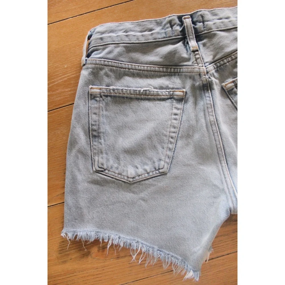 AGOLDE Parker Long Fringe Hem Shorts Preowned 23 00